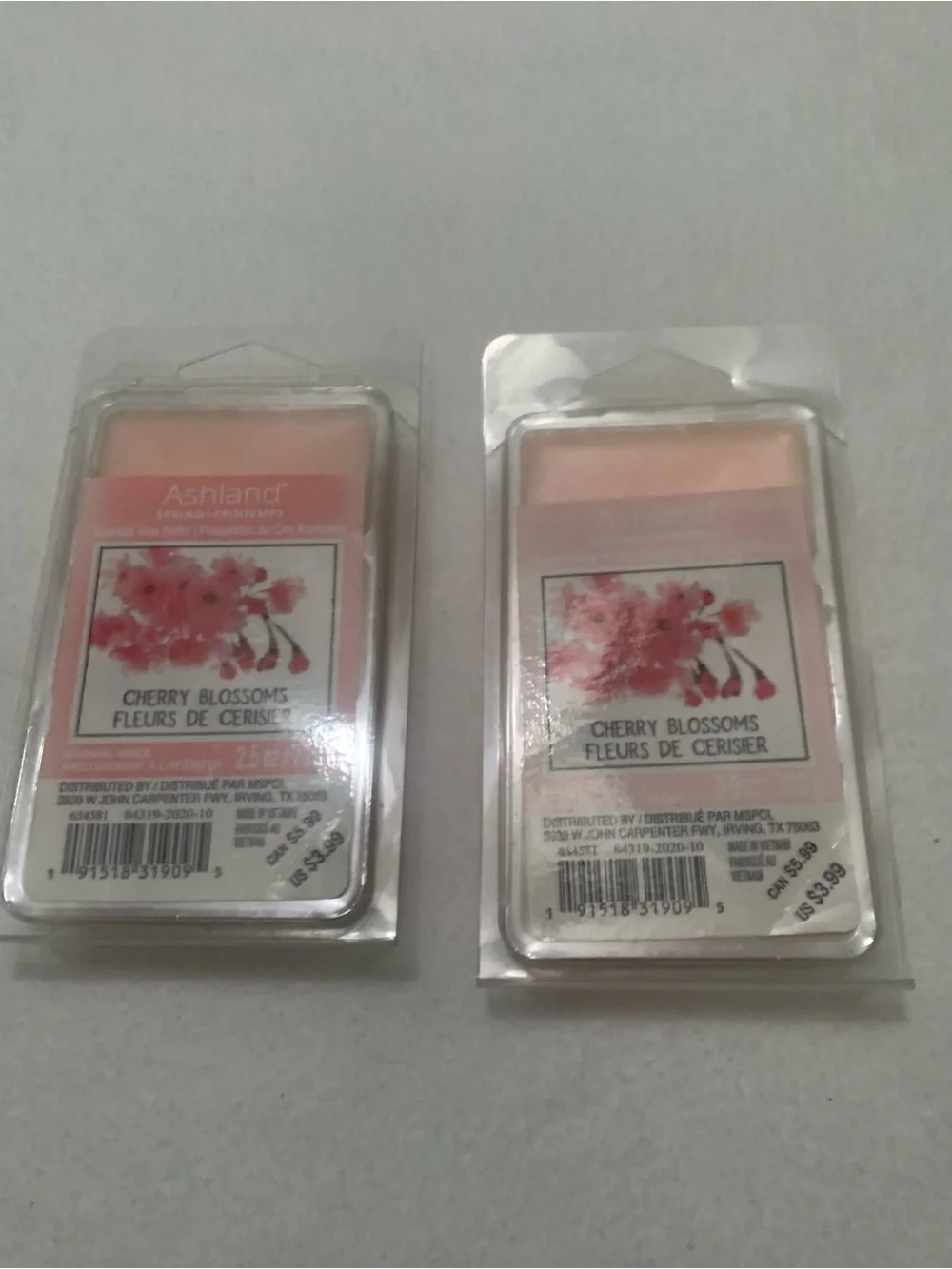Ashland Pink Cherry Blossom and Green Sage Verbena Wax Melt Set